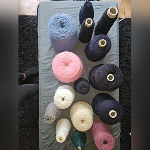 Acrylic Yarn Lot Of 15 Cones